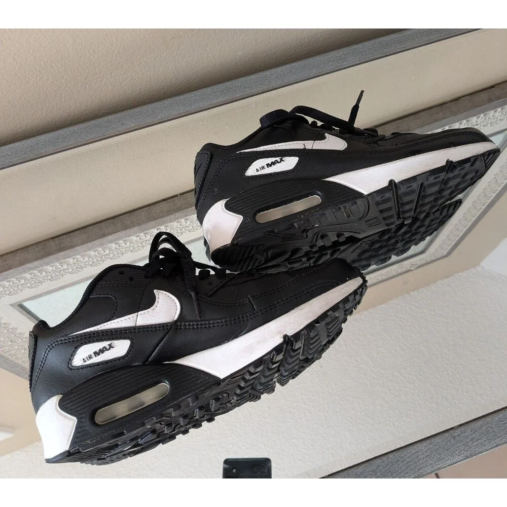 NIKE AIR MAX 90 LTR (GS) Youth Shoes 5Y black/white-black CD6864 010 - Picture 7 of 8